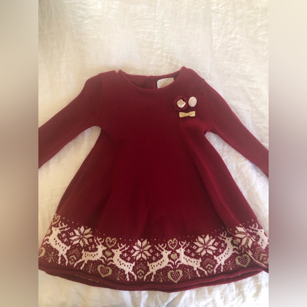 Kids holiday sweater dress